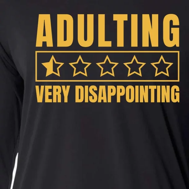 Adulting Very Disappointing Funny Cooling Performance Long Sleeve Crew