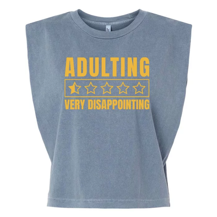 Adulting Very Disappointing Funny Garment-Dyed Women's Muscle Tee