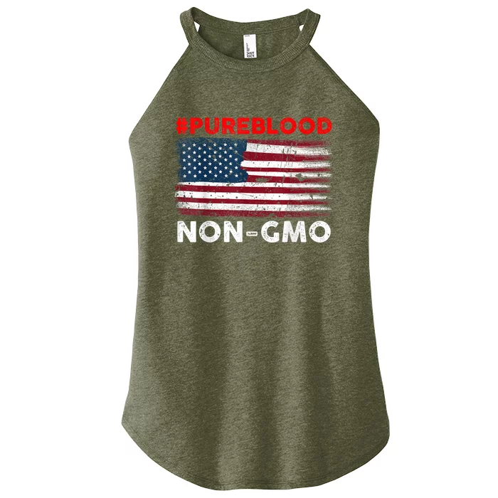 American Vintage Flag Pure Blood Non Gmo Women’s Perfect Tri Rocker Tank