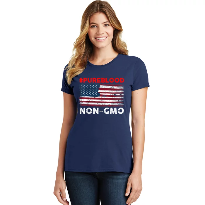 American Vintage Flag Pure Blood Non Gmo Women's T-Shirt