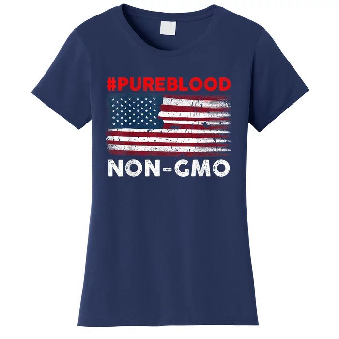 American Vintage Flag Pure Blood Non Gmo Women's T-Shirt