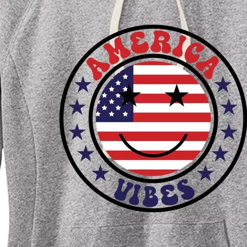 America Vibes Fourth Of July Women's Fleece Hoodie