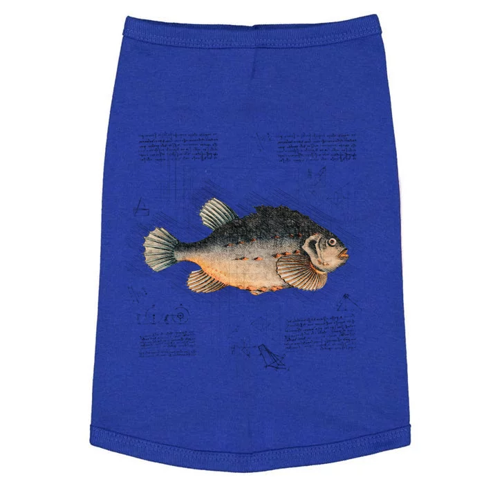 Aesthetic Vintage Fish Illustration For Unique Fishing Dad Gift Doggie Tank