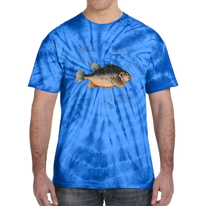 Aesthetic Vintage Fish Illustration For Unique Fishing Dad Gift Tie-Dye T-Shirt