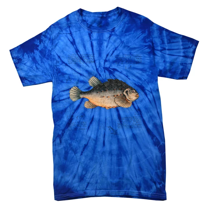 Aesthetic Vintage Fish Illustration For Unique Fishing Dad Gift Tie-Dye T-Shirt