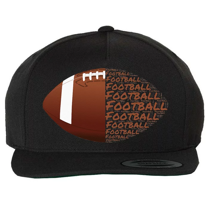 Awesome Vintage Football Quarterback Offensive Player Wool Snapback Cap