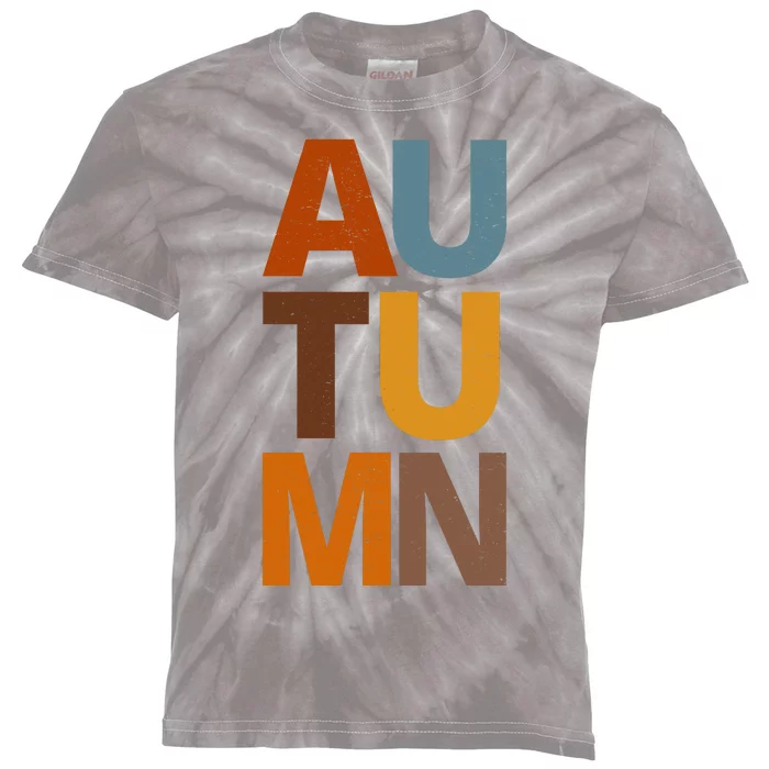 Autumn Vintage Fall Kids Tie-Dye T-Shirt