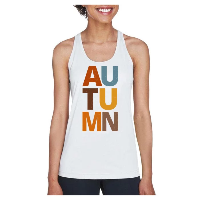 Autumn Vintage Fall Women's Racerback Tank