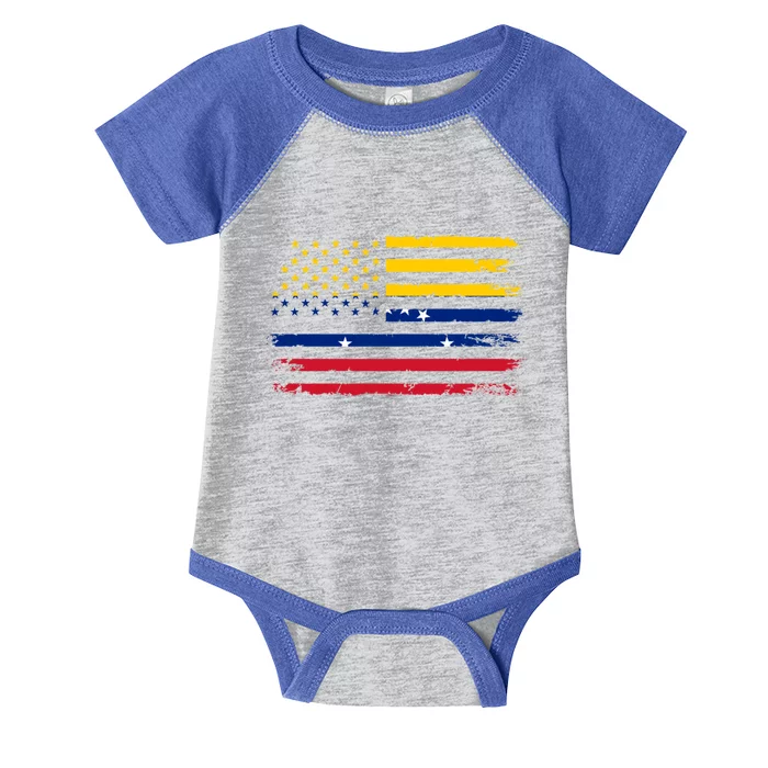 American Venezuela Flag Cute Gift Infant Baby Jersey Bodysuit