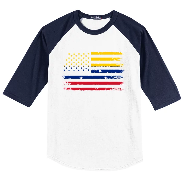 American Venezuela Flag Cute Gift Baseball Sleeve Shirt