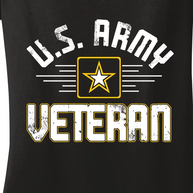 Army Veteran Flag Women's V-Neck T-Shirt