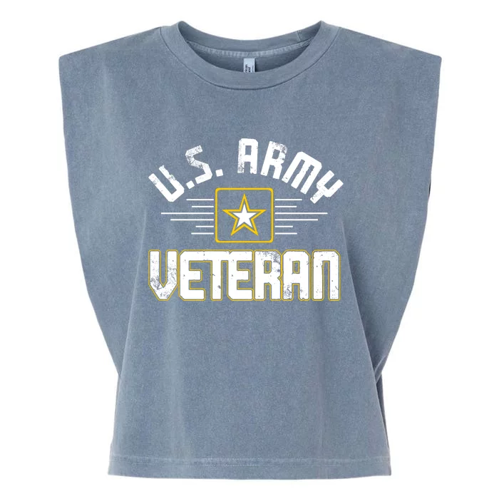 Army Veteran Flag Garment-Dyed Women's Muscle Tee