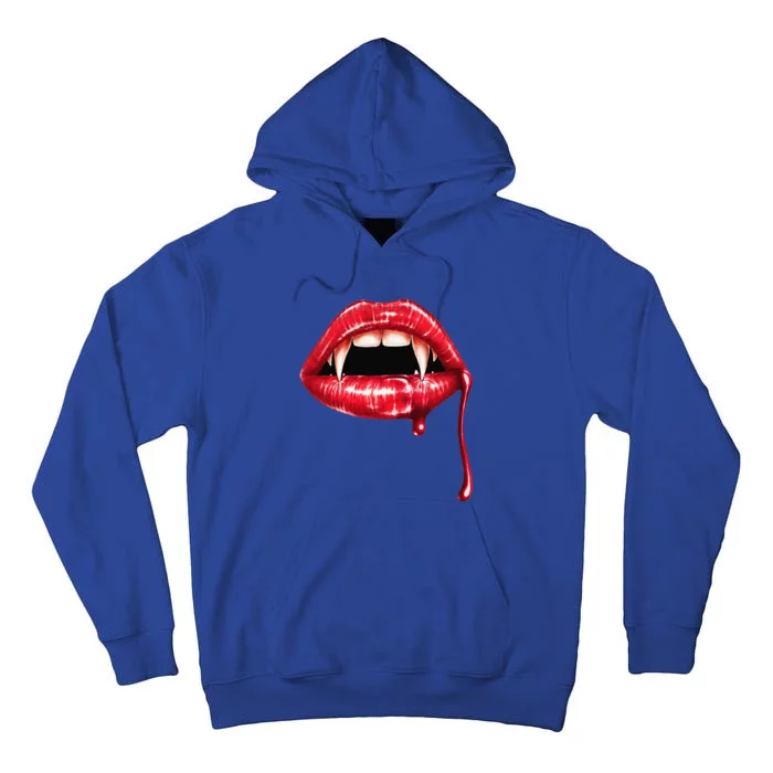 Awesome Vampire Fangs Lips Halloween Trick Or Treat Tall Hoodie