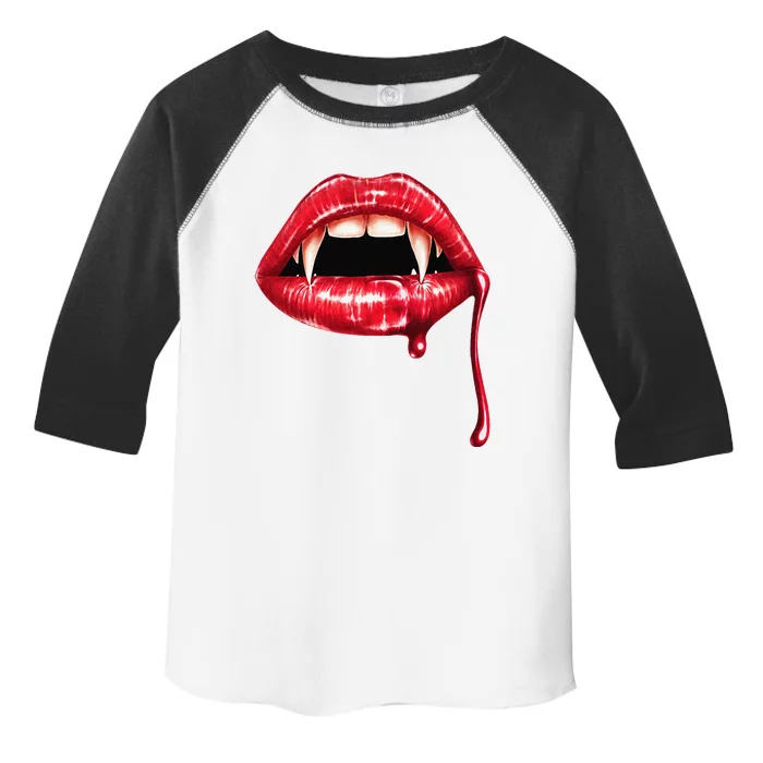 Awesome Vampire Fangs Lips Halloween Trick Or Treat Toddler Fine Jersey T-Shirt