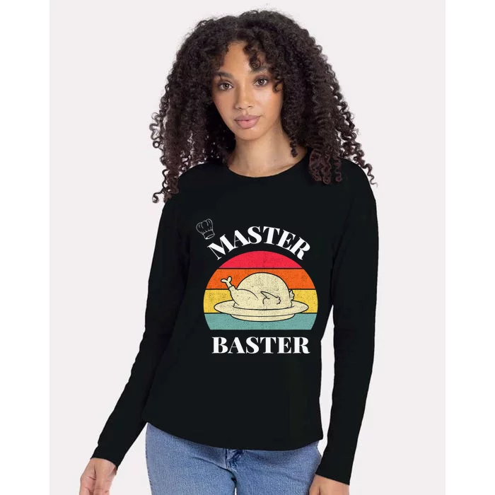 A Very Funny Thanksgiving Master Baster Womens Cotton Relaxed Long Sleeve T-Shirt