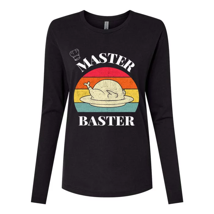 A Very Funny Thanksgiving Master Baster Womens Cotton Relaxed Long Sleeve T-Shirt