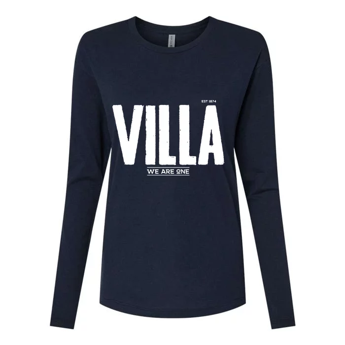 Aston Villa FC Womens Cotton Relaxed Long Sleeve T-Shirt