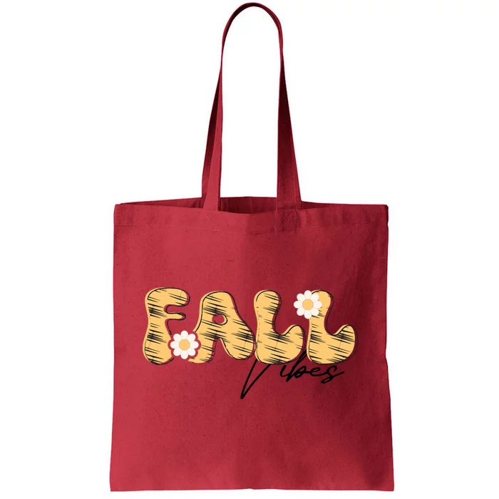 Autumn Vibes Graphic Illustration Tote Bag