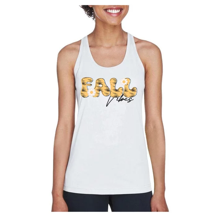 Autumn Vibes Graphic Illustration Women's Racerback Tank