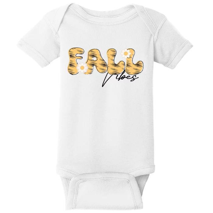 Autumn Vibes Graphic Illustration Baby Bodysuit