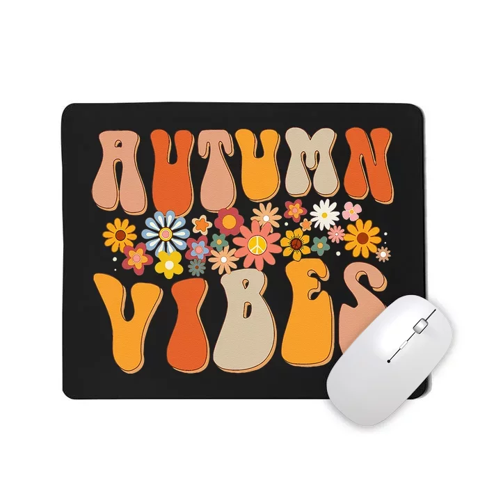 Autumn Vibes Groovy Design Fall Lover Thanksgiving Day Mousepad