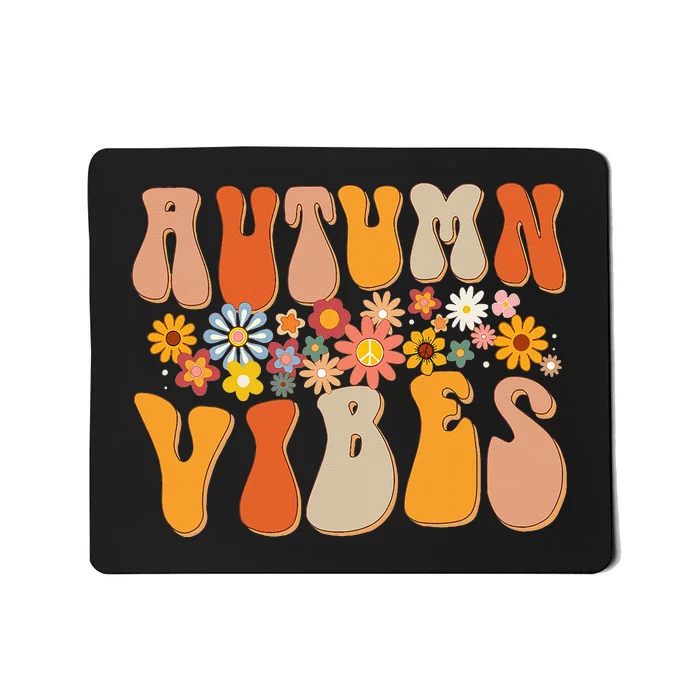 Autumn Vibes Groovy Design Fall Lover Thanksgiving Day Mousepad