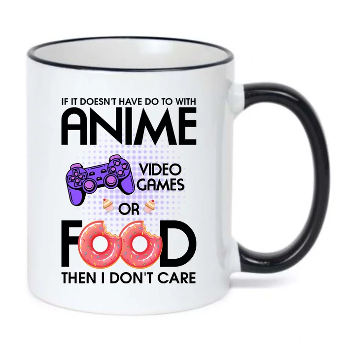 Anime Video Games And Food Lover Black Color Changing Mug