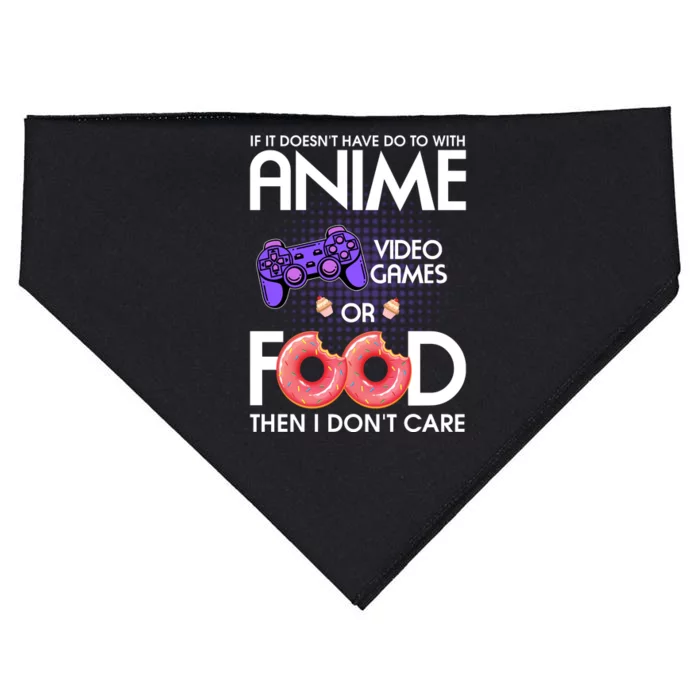 Anime Video Games And Food Lover USA-Made Doggie Bandana