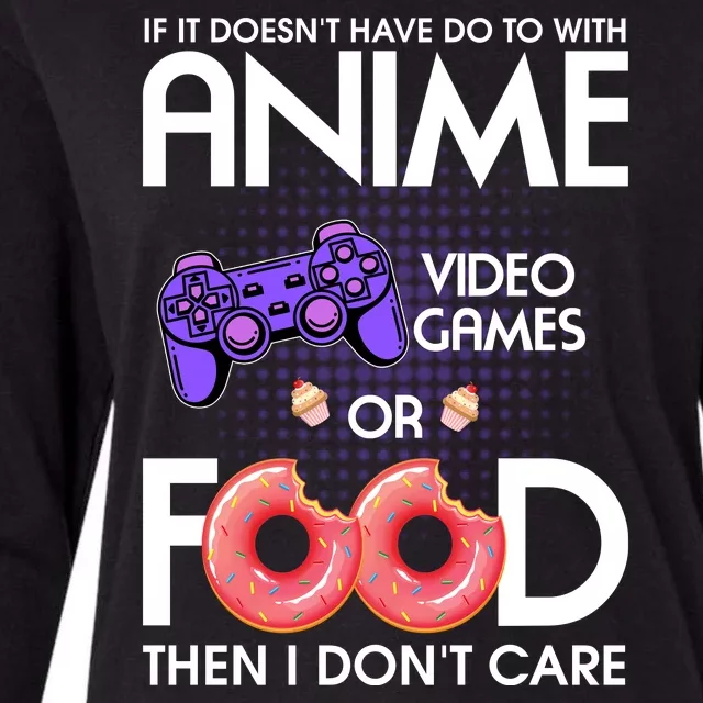 Anime Video Games And Food Lover Womens Cotton Relaxed Long Sleeve T-Shirt