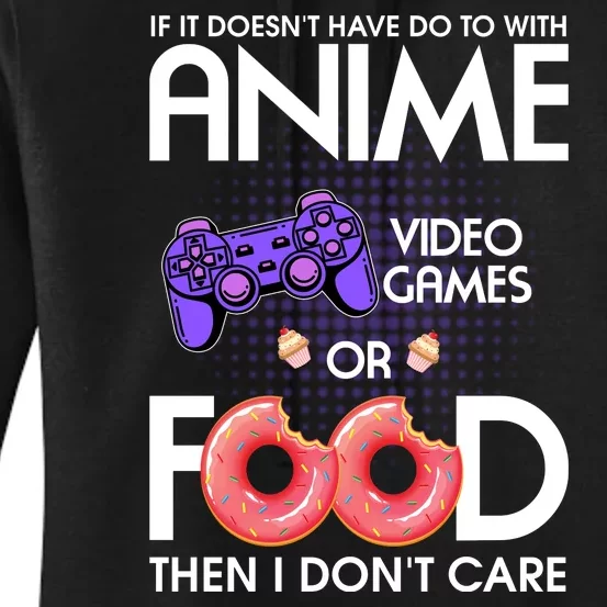 Anime Video Games And Food Lover Women's Pullover Hoodie