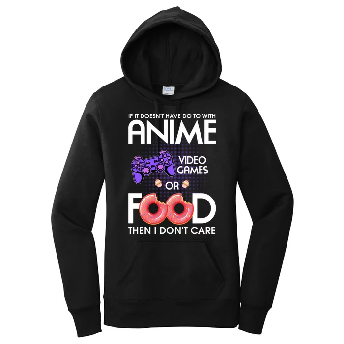 Anime Video Games And Food Lover Women's Pullover Hoodie