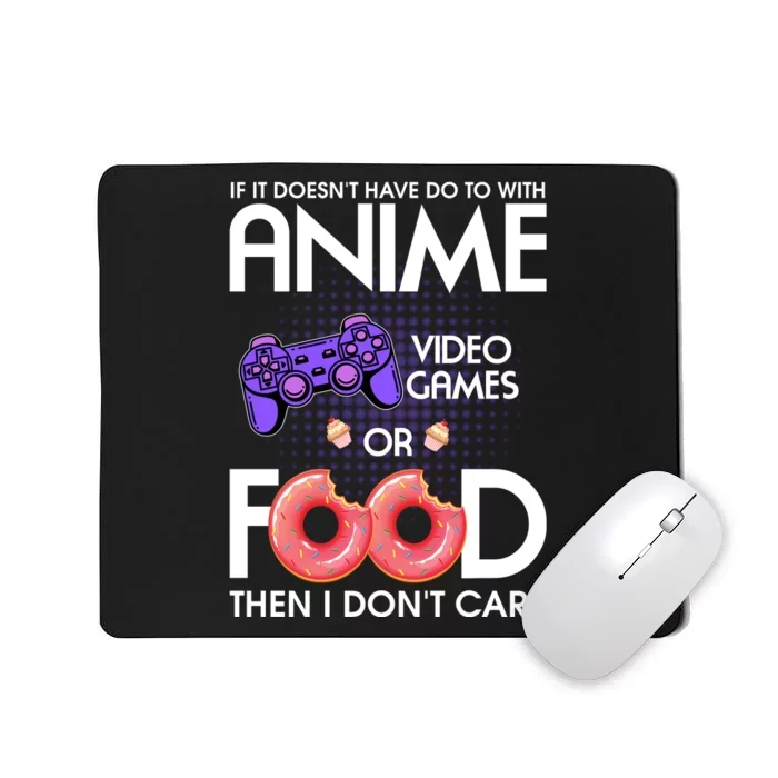 Anime Video Games And Food Lover Mousepad