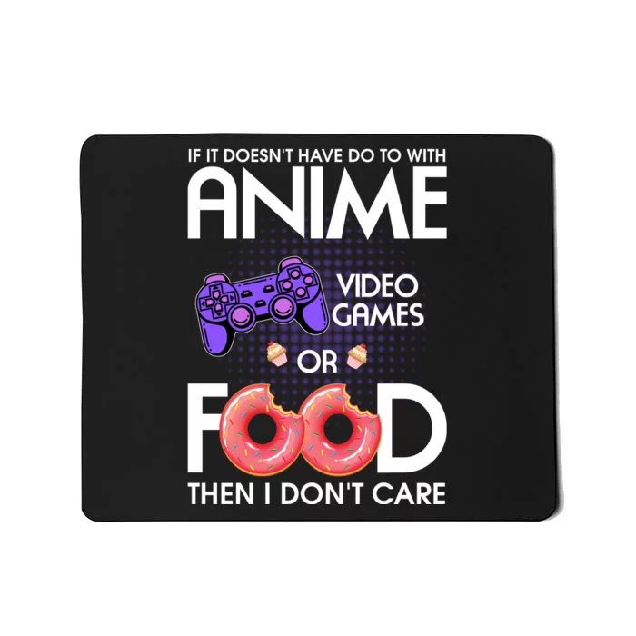 Anime Video Games And Food Lover Mousepad