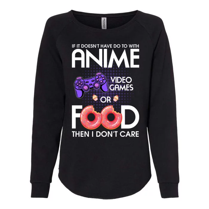 Anime Video Games And Food Lover Womens California Wash Sweatshirt