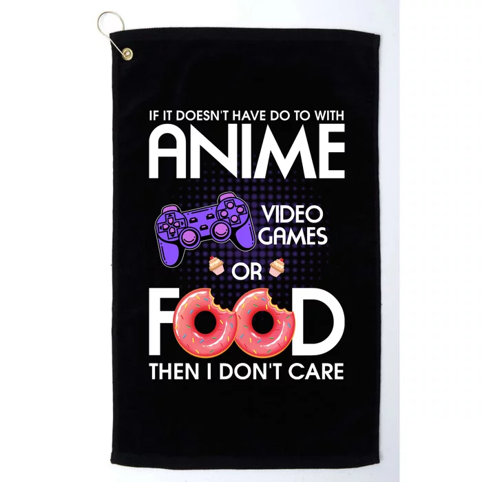 Anime Video Games And Food Lover Platinum Collection Golf Towel