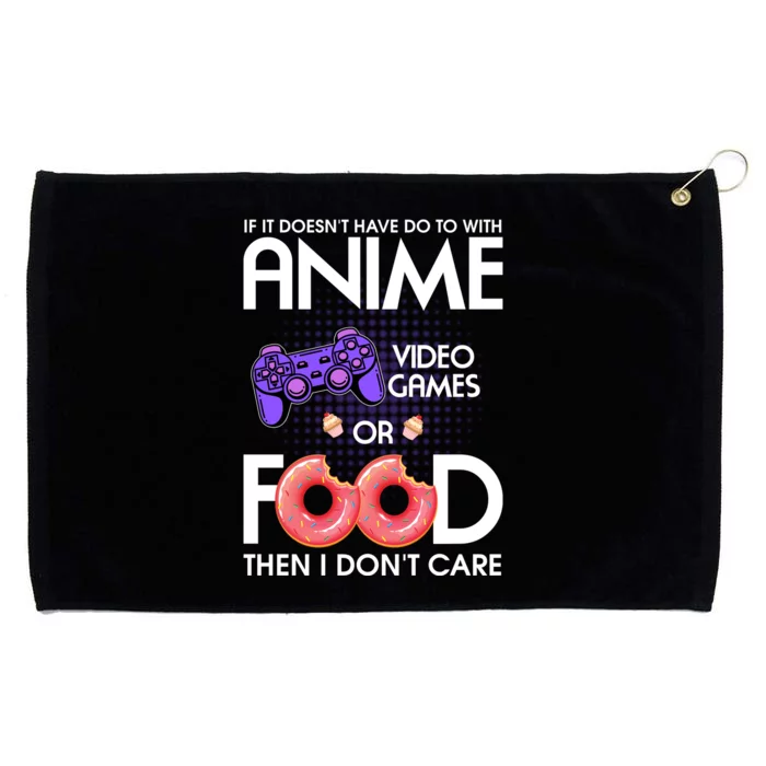 Anime Video Games And Food Lover Grommeted Golf Towel