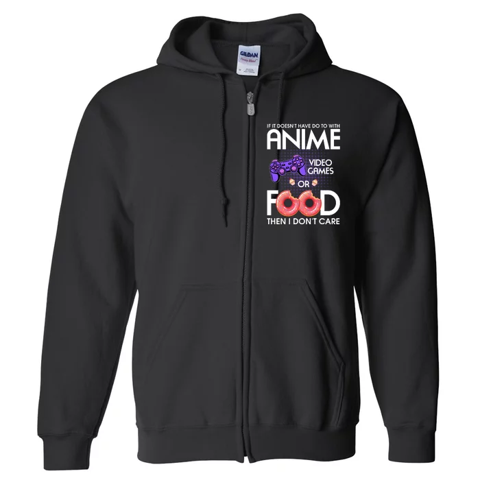 Anime Video Games And Food Lover Full Zip Hoodie