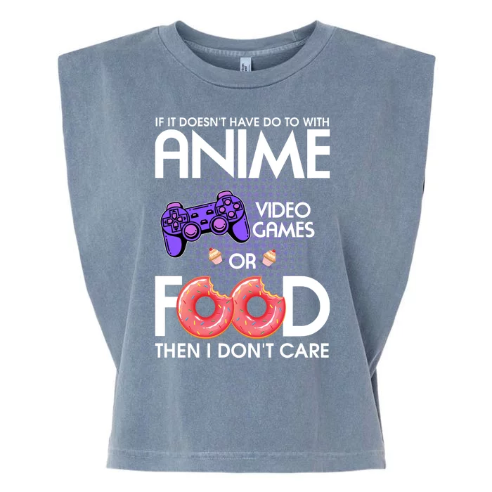 Anime Video Games And Food Lover Garment-Dyed Women's Muscle Tee