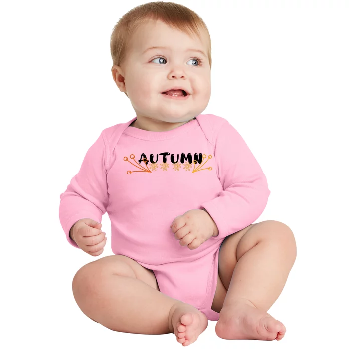 Autumn Vibes Graphic Baby Long Sleeve Bodysuit