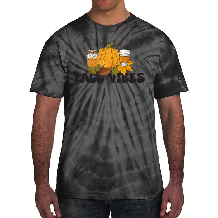 Autumn Vibes Graphic Tie-Dye T-Shirt