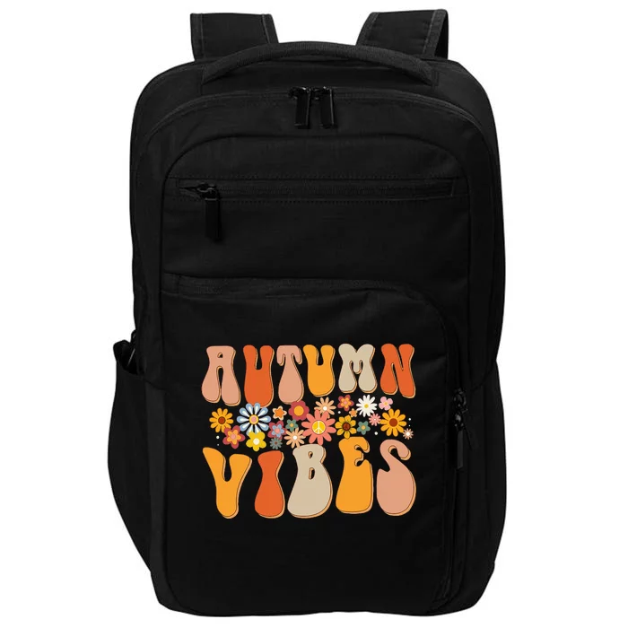 Autumn Vibes Groovy Design Fall Lover Thanksgiving Day Impact Tech Backpack