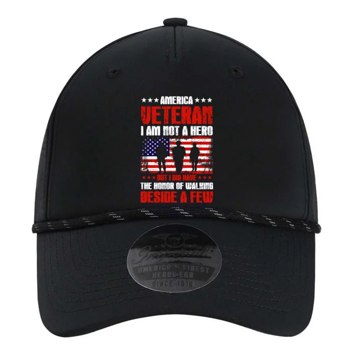 America Veteran Gift I Am Not A Hero Funny Gift Performance The Dyno Cap