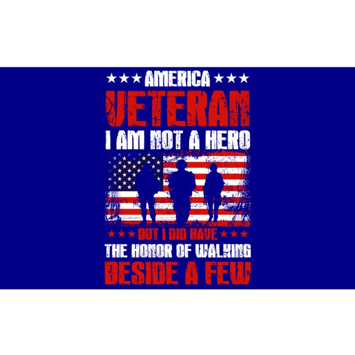 America Veteran Gift I Am Not A Hero Funny Gift Bumper Sticker