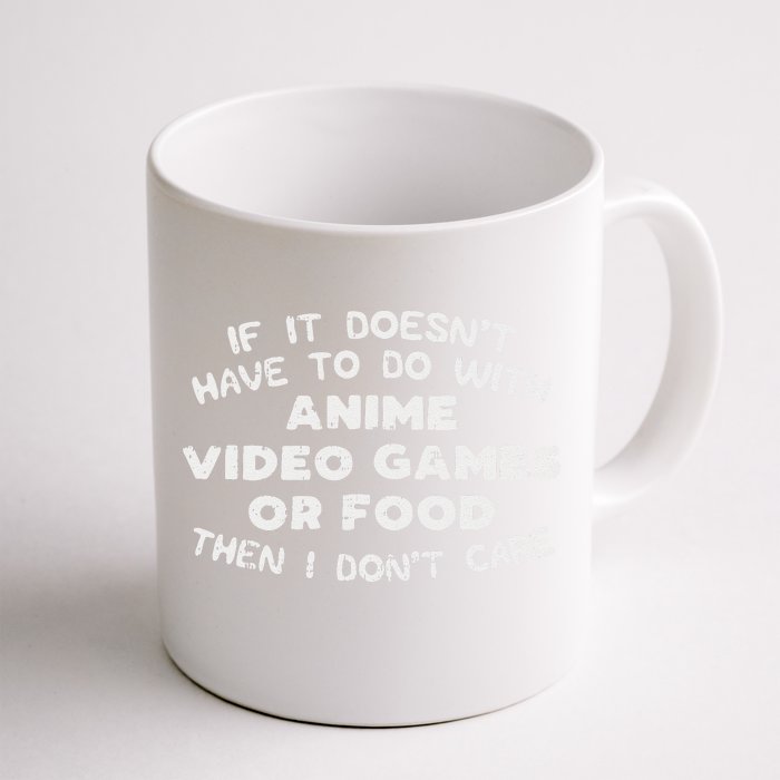 Anime Video Games Or Food Funny Manga Gamer Foodie Gift Front & Back Coffee Mug