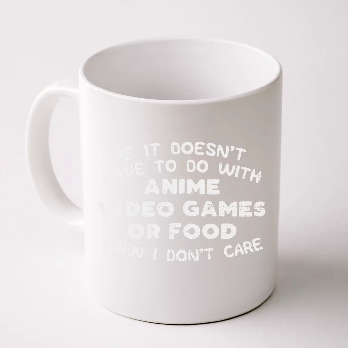 Anime Video Games Or Food Funny Manga Gamer Foodie Gift Front & Back Coffee Mug