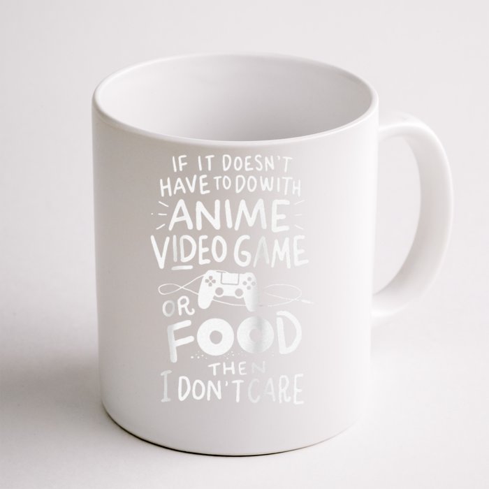 Anime Video Games Or Food, Or I Don't Care, Anime Raglan Baseball Front & Back Coffee Mug