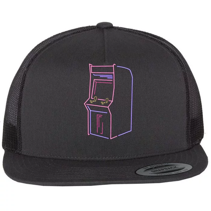 Arcade Video Gamer Game Machine Vintage 80S 90S Retro Flat Bill Trucker Hat