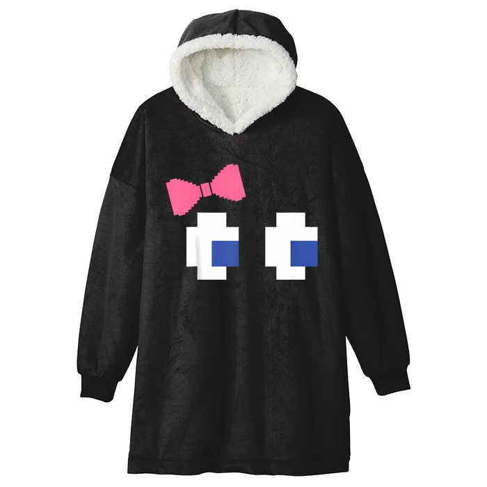 Arcade Video Game Girl Ghost Halloween Ribbon Hooded Wearable Blanket