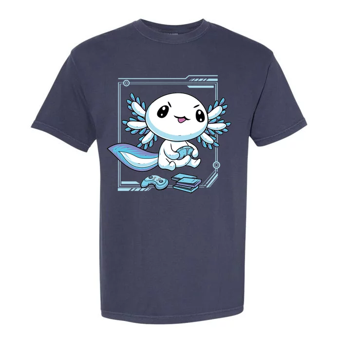 Axolotl Video Games Gamer Garment-Dyed Heavyweight T-Shirt