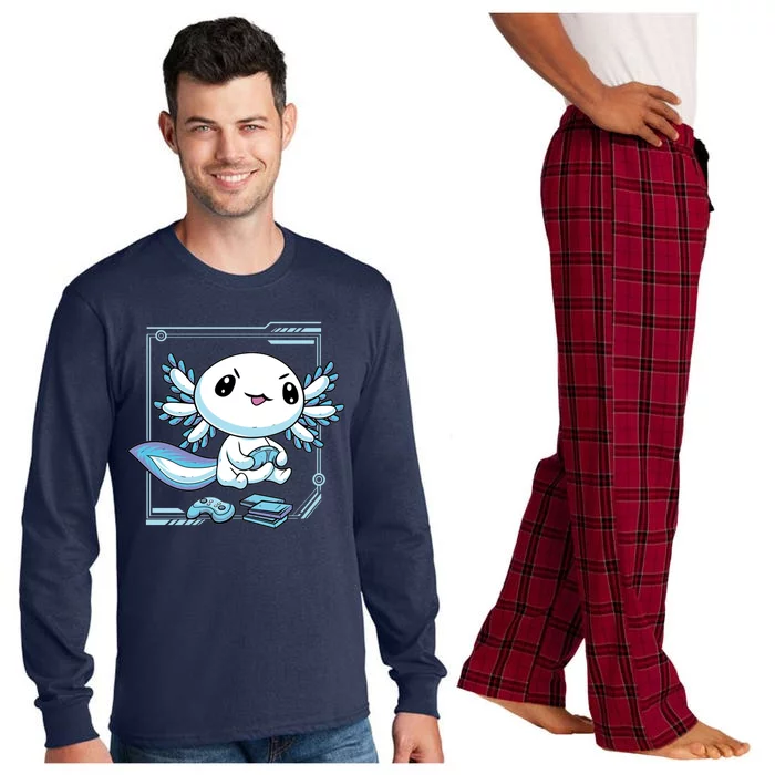 Axolotl Video Games Gamer Long Sleeve Pajama Set